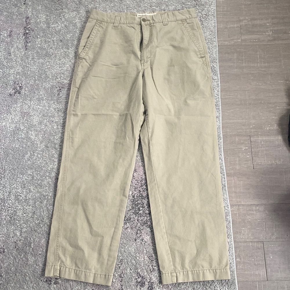 Perry Ellis Cottons Men's Khaki Chino Tan Trouser Pants Sz 34 x 30